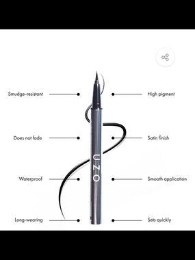 UZO Blaque Liquid Eyeliner Pen -NEW